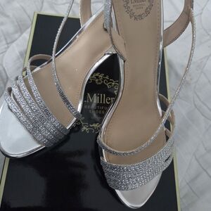 Silver Strappy Women's Sandals